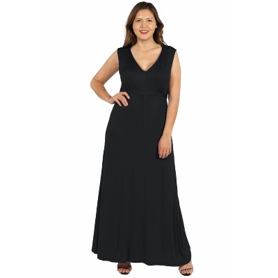 24seven Comfort Apparel Women's Plus Sleeveless Maxi Dress : Target