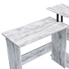 NicBex L-Shaped Computer Desk Modern Concise Design Home Office Desk with Attached Side Shelf for Living Room, Study, White - 3 of 4