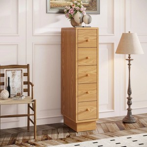 Hommoo 39" Tall 5-Drawer Dresser Brown - 1 of 4
