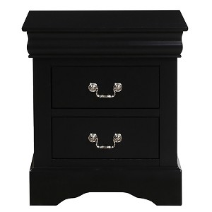 Gulches Black 2-Drawer Nightstand - Metal Handles, Kenlin System Glides, Dovetail Construction - 1 of 4