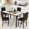 Hooseng 5 Pieces Kitchen Table And Chairs Set, Dining Table Set for 4, Rectangular Dining Table Set with Four Upholstered Chairs And Faux Marble Top - 2 of 4