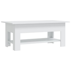 vidaXL Coffee Table White Engineered Wood Storage Coffee Table - 1 of 4