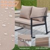 Ainfox Outdoor Wicker Loveseat Rocking Chair, Patio Rattan Rocker Chair with Cushions Cozy Rocking Wicker Furniture for Garden Backyard Porch - 4 of 4