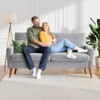 Vipbear 68 inch couple sofa corduroy sofa, modern couple sofa in living room, bedroom and office, comfortable sofa with spring pad - 3 of 4