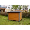 UbMelt Outdoor&Indoor Dog House for Small Medium Large Dogs Wooden Dog Kennel Waterproof&Durable,Natural+Gray - 3 of 4