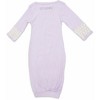 Pavilion Gift Company - Soft Lavender Kitty - 0-3 Months Gown with Mitten Cuffs - Leotards and Bodysuits - 4 of 4