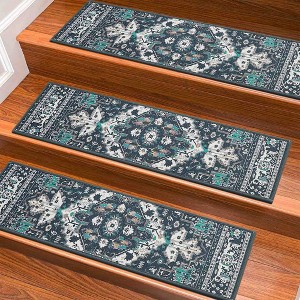 BAGOKIE 15 Pack 8"x30" Washable Non-Slip Stair Treads - 1 of 4