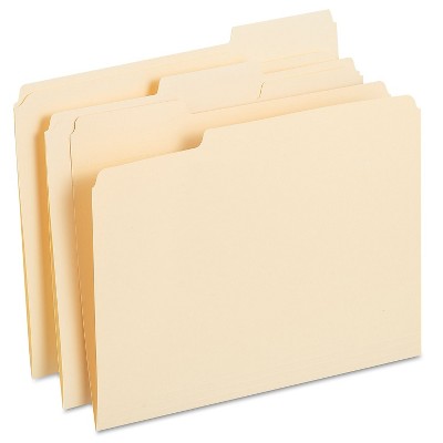MyOfficeInnovations 3 Tab Manila File Folders with Reinforced Tabs Letter 250/Box 502677