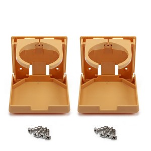 GSE Cup Holder, Adjustable Folding Wall Cup Holder with Screws for Wall, Table, Deck, Car, Van, Truck, RV, Camper - 1 of 4