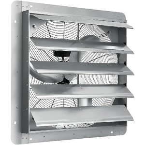 Acekool 20 Inch Wall Mounted Shutter Exhaust Fan, 3500 CFM, 1500 RPM, Low Noise, Aluminum Auto Shutter, Garage, Attic, Greenhouse Ventilation - 1 of 4