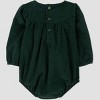 Carter's Just One You® Baby Girls' 2pc Holiday Bubble Romper with Tights - Green - 3 of 4
