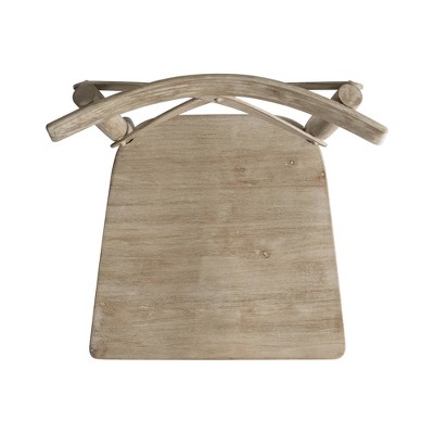 Keaton Beige Wood Cross Back Side Chair