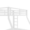 TopComfy Beds Metal Twin over Full Bunk Bed Saving Noise Reduced No Box Spring Needed Teens Bed for Bedroom, White, 56.7"*64.6"*79.37" - 3 of 4