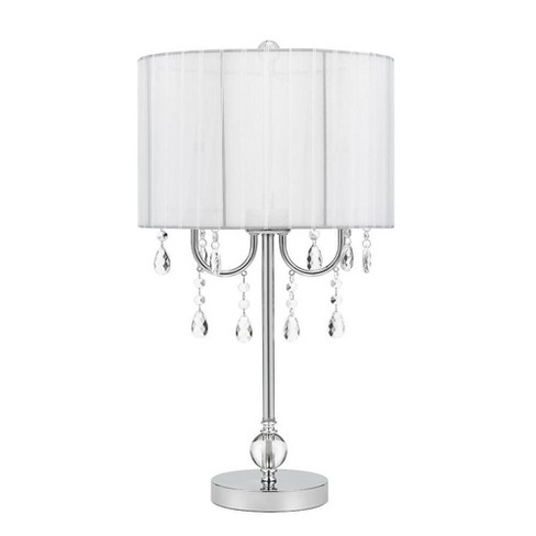 23 Chandelier Table Lamp With Dazzling, Small Table Lamp With Pleated Shade