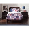 AFI Furnishings Richmond Twin Extra Long Traditional Bed with Open Footboard and Turbo Charger in Espresso - 3 of 4