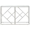 vidaXL Console Table Silver Stainless Steel and Tempered Glass - 2 of 4