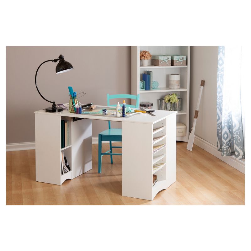 Artwork Craft Table with Storage White - South Shore, 4 of 9
