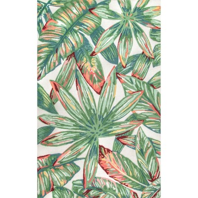 Nuloom Contemporary Floral Lindsey Indoor/Outdoor Patio Area Rug