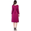 24seven Comfort Apparel Womens Midi Length Pocket Dress - 3 of 4