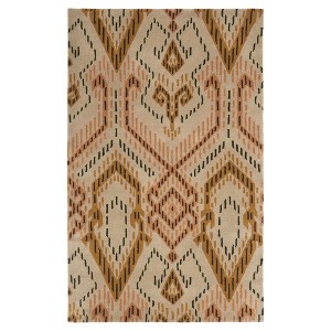 Brown/Ivory Abstract woven Area Rug - (4