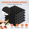 VEVOR Acoustic Foam Panels, 24 Pack 12 x 12 x 2 inches, Pyramid Soundproof Wall Panels,Fire-Resistant Acoustic Panels,Sound Dampening Panels ,Black - 4 of 4