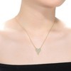 14K Gold Plated Pave Cubic Zirconia Heart Layering Necklace – A Glamorous and Elegant Design Featuring Sparkling Heart Accents for a Stylish Look - image 2 of 3