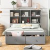 Full Size Platform Bed with Storage Headboard, Charging Station and 2/4 Drawers - ModernLuxe - 2 of 4