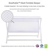 BreathableBaby Breathable Mesh Portable Sleeper, White, From Bedside to Travel - 2 of 4