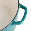 Spice by Tia Mowry Savory Saffron 3.9 Quart  Enameled Cast Iron Dutch Oven with Lid in Teal - 4 of 4
