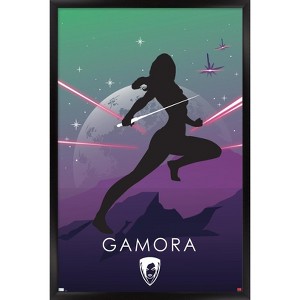 Trends International Marvel Heroic Silhouette - Gamora Framed Wall Poster Prints - 1 of 4