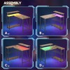 Bestier 42" Reversible L-Shaped Gaming Desk with Power Outlets LED Lights and Monitor Stand &Storage Shelves & Hooks for Bedrooms & Home Offices - 3 of 4