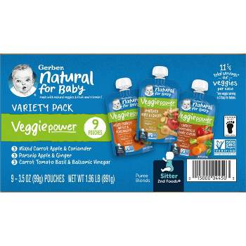 Gerber Toddler Fruit & Veggie Value Pack Baby Food Pouches - 9ct/31.5oz :  Target