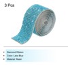 Unique Bargains Self-Adhesive DIY Crafts Decorations Crystal Rhinestone Diamond Ribbon 3 Rolls - 4 of 4