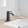 BWE Waterfall Single Handle Single Hole Low-Arc Bath Faucet Bathroom Drip-Free Vanity Sink Faucet - 2 of 4