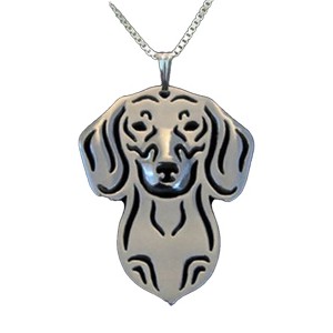 Dachshund Dog Sterling Silver Earrings Necklace Set Women Ginger Lyne Collection - 1 of 4