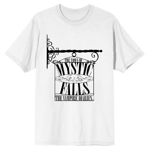 Vampire Diaries Mystic Falls Men's White T-shirt - 1 of 1