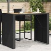 vidaXL Garden Bar Table Black Poly Rattan Large UV-resistant materials - 2 of 4