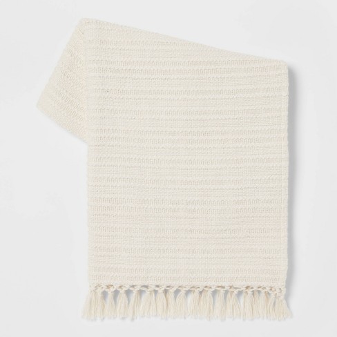 Solid Throw Blanket Ivory - Threshold™ : Target