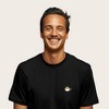 Dalix Cappuccino Embroidered Cotton Relaxed Boxy Fit Short Sleeve Crewneck Tee Shirt Mens - 3 of 4