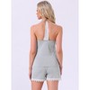 INSPIRE CHIC Womens Cami Pajamas Racerback Lace Trim V Neck 2 Piece Tank Top with Shorts Sets - 4 of 4