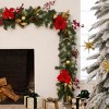 Barton 6' Christmas Garland Red & Gold w/Pinecones Pre-Lit White LED Home - 2 of 4
