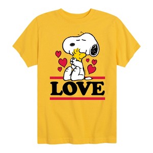 Boys' - Peanuts - Love Snoopy Woodstock Short Sleeve Graphic T-Shirt - 1 of 4