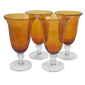 Artland Iris Footed Ice Tea Glasses, Set of 4, 18 oz