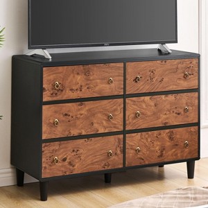 5/6/7 Drawers Dresser for Bedroom, Chest of Drawers with Vintage Circle Handle, Wood Dresser - 1 of 4