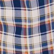 blue and orange plaid