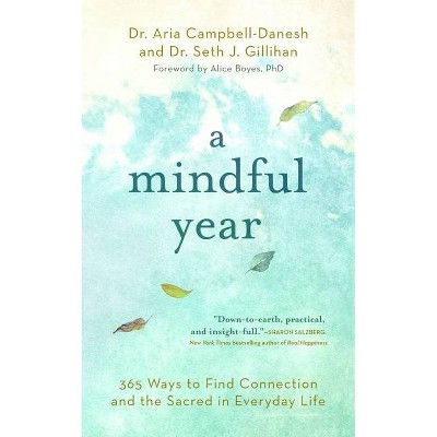 A Mindful Year - Large Print by  Aria Campbell-Danesh & Seth J Gillihan (Hardcover)