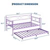Coucheta Twin Daybed with Trundle, Metal Frame & Steel Slat Support, Multifunctional for Bedroom, Living Room, Guest Room - 3 of 4