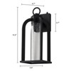 LLHZSY Modern Outdoor Wall Light Fixture Black LED Downlight 14 1/5" for Exterior House Porch Yard Patio - 3 of 4