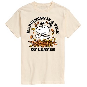 Men's - Peanuts - Happiness Is A Pile Of Leaves Short Sleeve Graphic T-Shirt - 1 of 4
