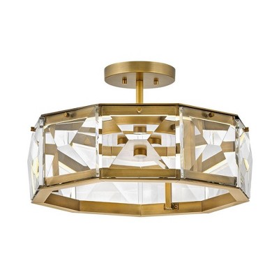 Fredrick Ramond Lighting Jolie 1 - Light Semi-Flush Mount in  Heritage Brass